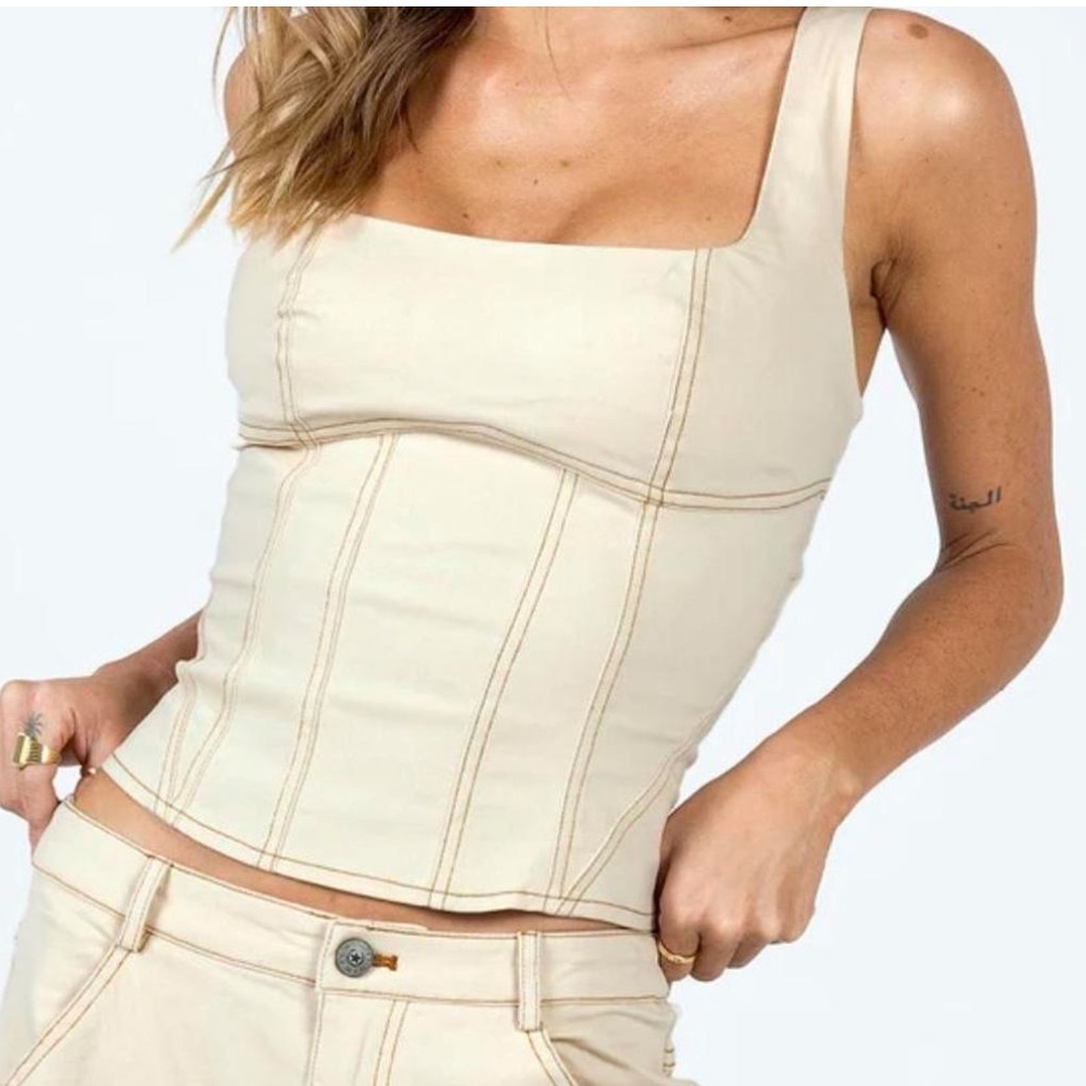 Nice corset style tank top light khaki